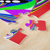 Mooie carnaval van kleuren abstracte kunst legpuzzel (Zijkant)