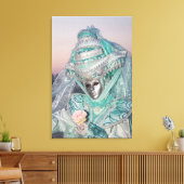 Mooie Carnavalskostuum, Venetië Canvas Afdruk (Insitu (Woonkamer))