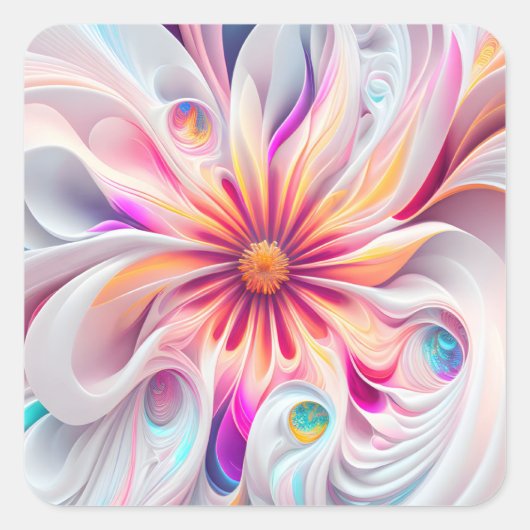 Mooie Carnival Colors Classic Square Sticker (Voorkant)