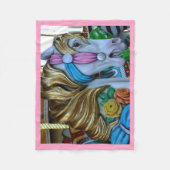 Mooie Carousel Horse Foto, aangepast Fleece Deken (Voorkant)