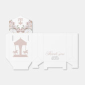 Mooie Carrousel Bloemen Zacht Roze Bedankdoosjes (Uitgevouwen)