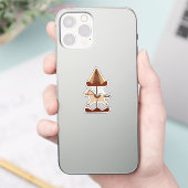 Mooie Carrousel Paard Uitknip Sticker (Telefoon)