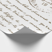 Mooie Carte Postale, Frans script Cadeaupapier (Hoek)