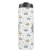 Mooie Cartoon Auto's Persoonlijk Monogram Thermosbeker (Voorkant)
