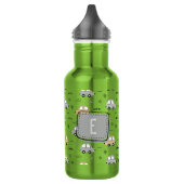 Mooie Cartoon Auto's Persoonlijk Monogram Waterfles (Links)