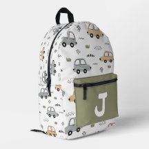 Mooie Cartoon Auto's Persoonlijke Monogram Kindere
