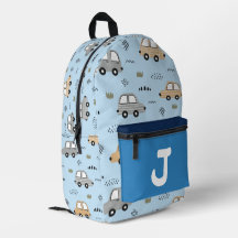 Mooie Cartoon Auto's Persoonlijke Monogram Kindere