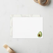 Mooie Cartoon Avocado Aangepaste Kaart Notitiekaartje (Voorkant / Achterkant in situ)