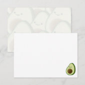 Mooie Cartoon Avocado Aangepaste Kaart Notitiekaartje (Voorkant / Achterkant)