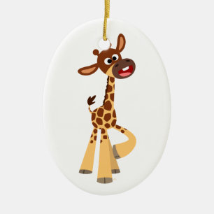 Mooie Cartoon Baby Giraffe Ornament