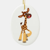 Mooie Cartoon Baby Giraffe Ornament (Achterkant)