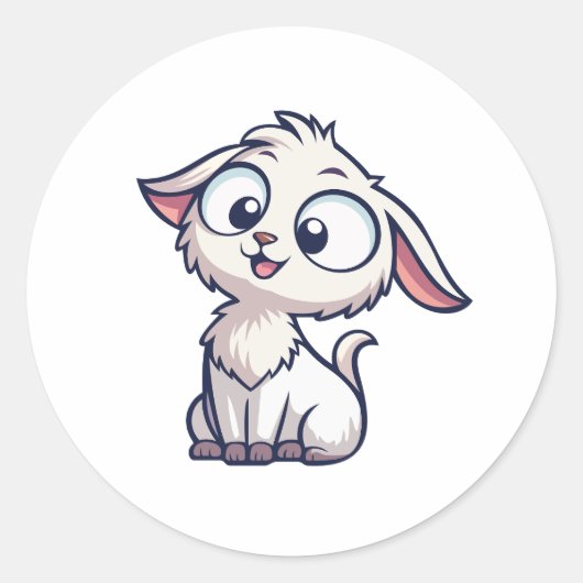 Mooie Cartoon Dier Sticker (Voorkant)
