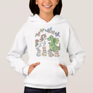 Mooie Cartoon Dieren Vrienden Meisjes Hoodie