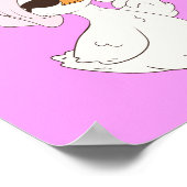 Mooie Cartoon Eend Muur Kunst | Schattige Eend Poster (Hoek)