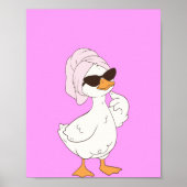 Mooie Cartoon Eend Muur Kunst | Schattige Eend Poster (Voorkant)