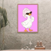 Mooie Cartoon Eend Muur Kunst | Schattige Eend Poster
