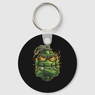 Mooie Cartoon Grenade Bomb Kostuum Sleutelhanger