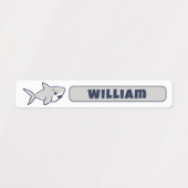 Mooie Cartoon Haaien Kinderen Naam Labels (Design 1)