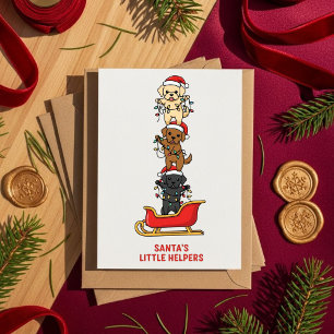 Mooie Cartoon Hond Kerstkaart – Hulpen van de Kers