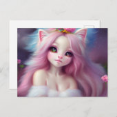 Mooie Cartoon kat Baby Briefkaart (Voorkant / Achterkant)