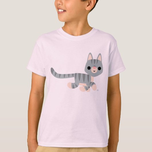 Mooie Cartoon Kitty Kinderen T-Shirt (Voorkant)