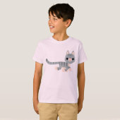 Mooie Cartoon Kitty Kinderen T-Shirt (Voorkant volledig)