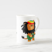 Mooie Cartoon Leeuw van Zion Bone China Mok (Voorkant rechts)