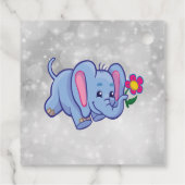 Mooie cartoon olifant bedankjes labels (Achterkant)