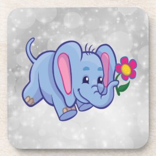 Mooie cartoon olifant bier onderzetter