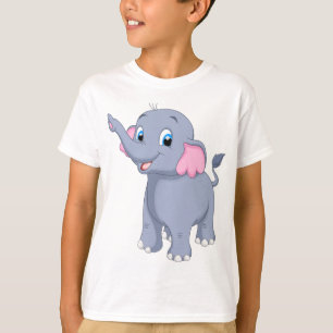 Mooie Cartoon Olifant Grafische T-Shirt