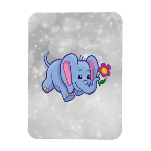 Mooie cartoon olifant magneet (Verticaal)