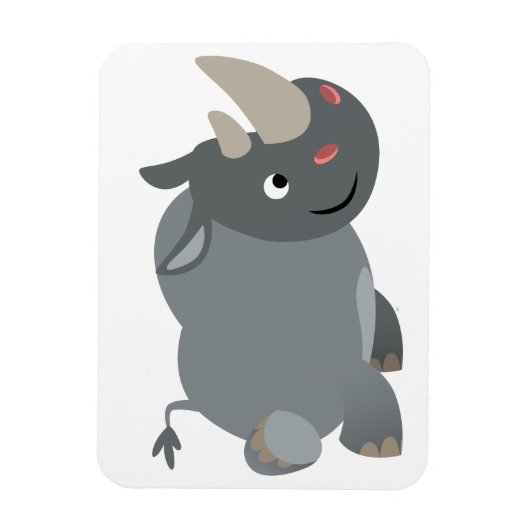 Mooie Cartoon Oplaadbare Neushoorn Flexibele Magne Magneet (Verticaal)