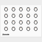 Mooie Cartoon Pinguïn Stickers. Hart Sticker (Vel)