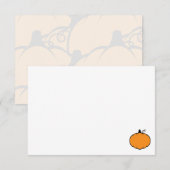 Mooie Cartoon Pompoen Aangepaste Blank Notitiekaartje (Voorkant / Achterkant)