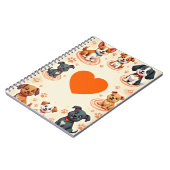 Mooie Cartoon Puppies Notitieboek Lieflijke Honden (Linkerzijde)