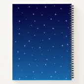 Mooie Cartoon Ruimteschip Boven Aarde Notitieboek (Achterkant)