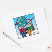 Mooie Cartoon Skiers Stickers (Envelop)
