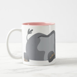 Mooie Cartoon Stiekeme Olifant Mok