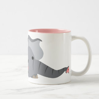 Mooie Cartoon Stiekeme Olifant Mok