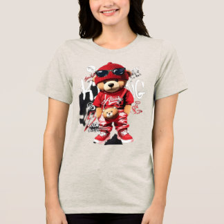 Mooie Cartoon Teddybeer Dames T-Shirt