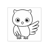 Mooie Cartoon Uil Rubberstempel (Afrduk)