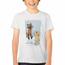 Mooie Cartoon Vos die in de Sneeuw Springt Kids Gr