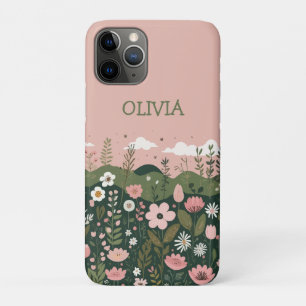 Mooie Cartoon Wilde Bloemen Bloemstuk Gepersonalis Case-Mate iPhone Case