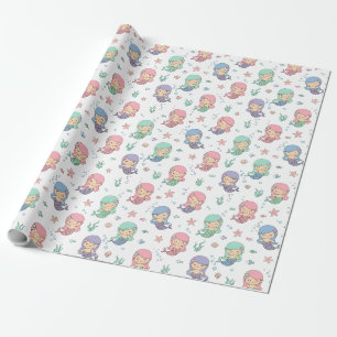Mooie Cartoon Zeemeermin Patroon Cadeaupapier