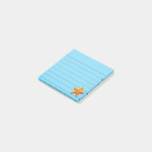 Mooie Cartoon Zeester Blauwe Oceaan Gelijnd Post-i Post-it® Notes (Schuin)