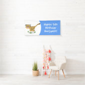 Mooie cartoonillustratie van een rennende jachtlui spandoek (Insitu)