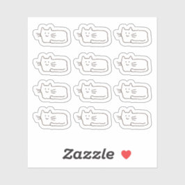 Mooie Cartoonkatten op maat gemaakte vinylstickers Sticker