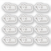 Mooie Cartoonkatten op maat gemaakte vinylstickers Sticker (Voorkant)