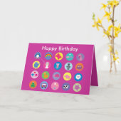 Mooie cartoonpictogrammen voor kaart van de (Gele Bloem)