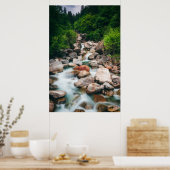 Mooie cascading rivier in het voorjaar poster (Keuken)